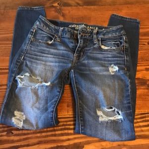 aE jeggings ripped